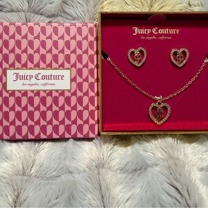 Juicy Couture Gold Heart Necklace Set